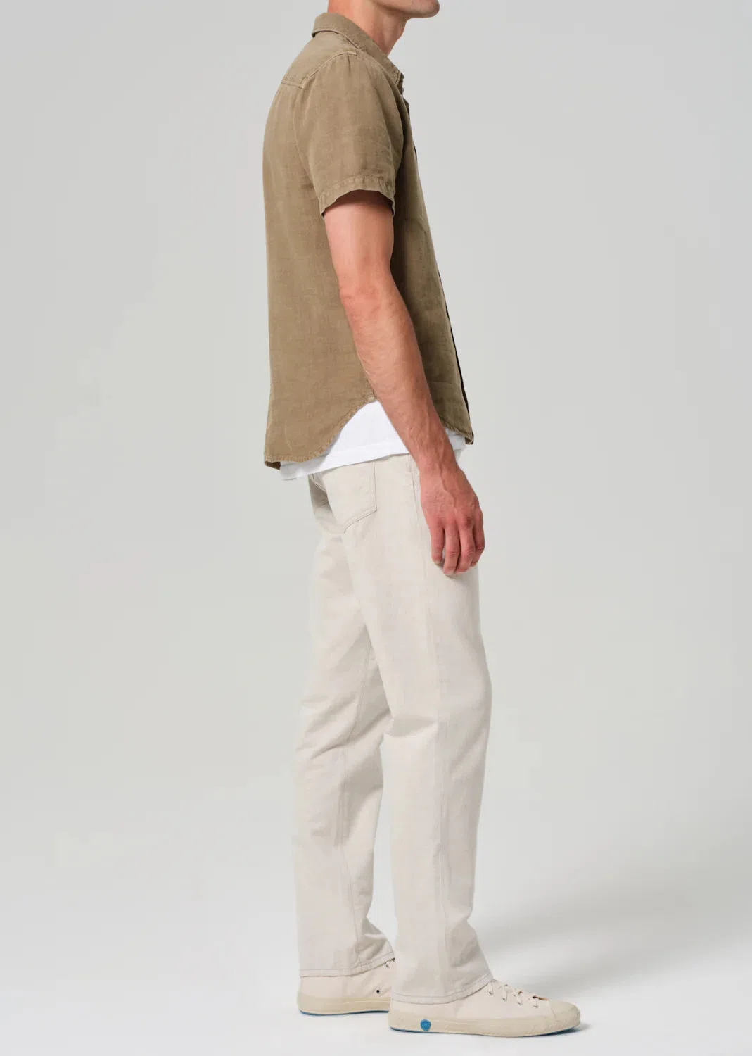 Citizens of Humanity Elijah Relaxed Straight Linen Jeans - Natural