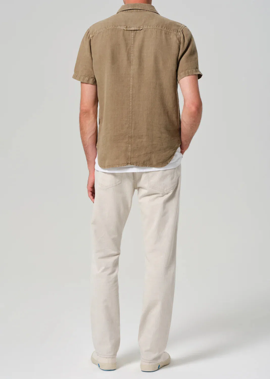 Citizens of Humanity Elijah Relaxed Straight Linen Jeans - Natural