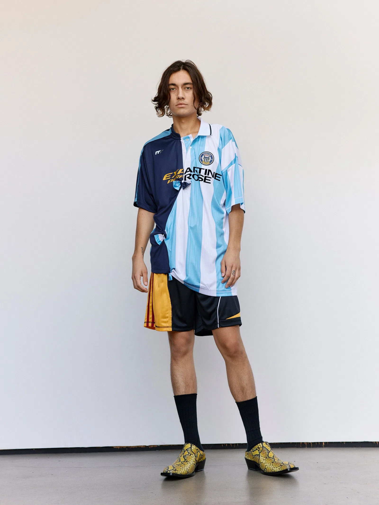 Martine Rose Poly Collage Football Shorts