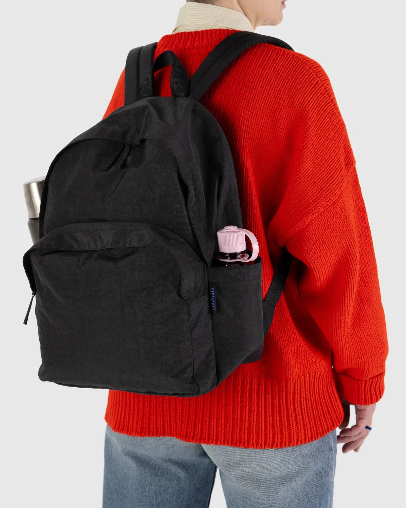 BAGGU Nylon Backpack - Seaweed/Pansy Blue/Black/Dove/Lapis