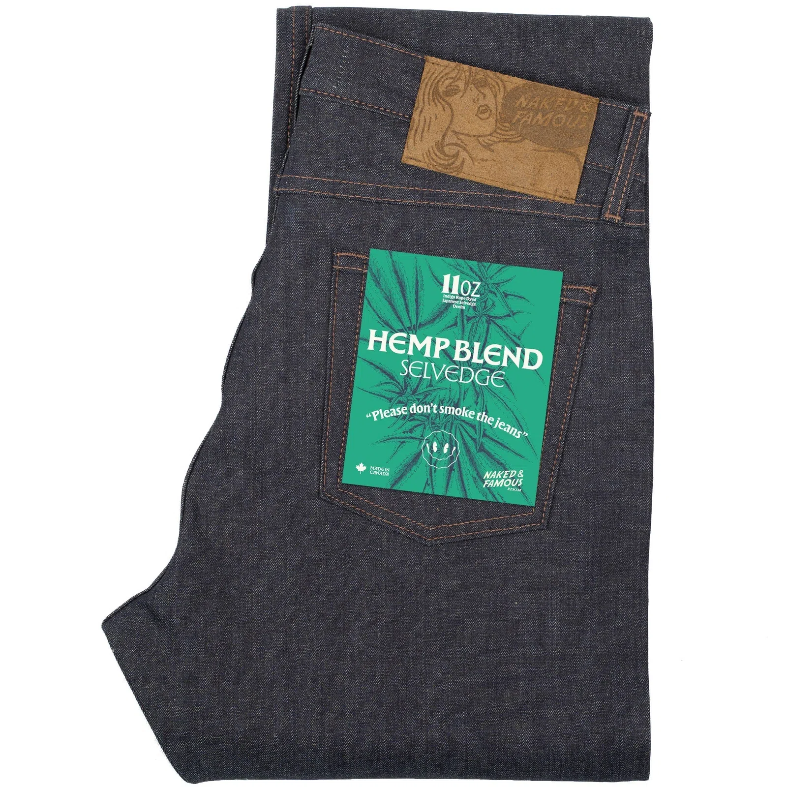Naked & Famous True Guy Hemp Blend Selvedge Jeans - Indigo