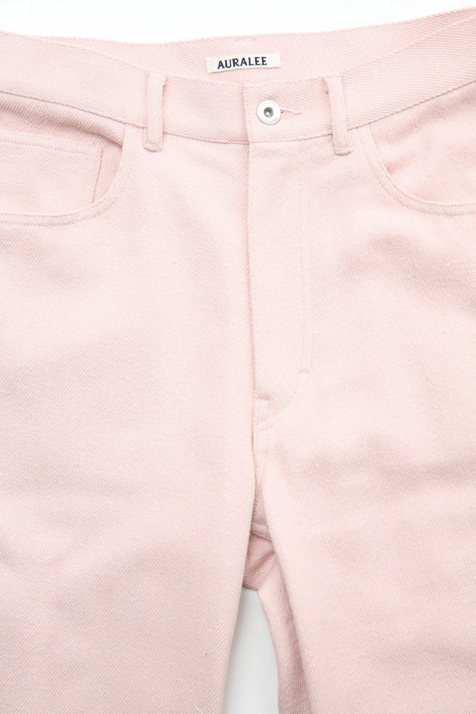 Auralee Silk Nep Denim 5P Wide Pants