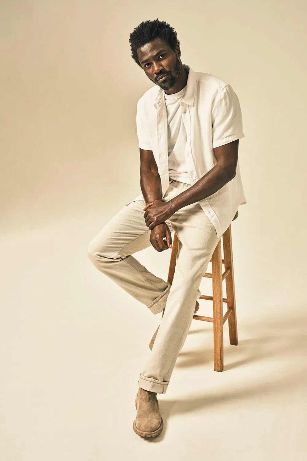 Citizens of Humanity Elijah Relaxed Straight Linen Jeans - Natural